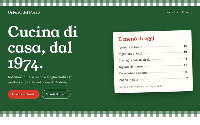 Template per ristoranti e bar