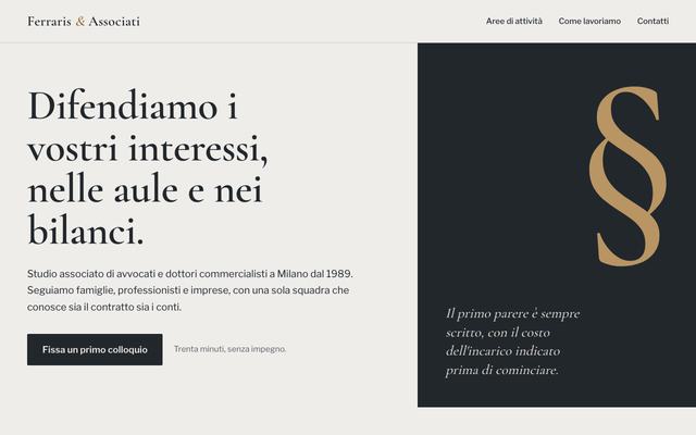 Template per avvocati e commercialisti